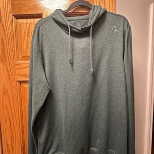 Rhoback Green Hoodie Pullover with Drawstring and Long Sleeves